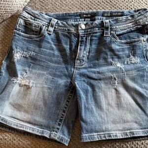 Miss Me Faded Blue Jean Shorts